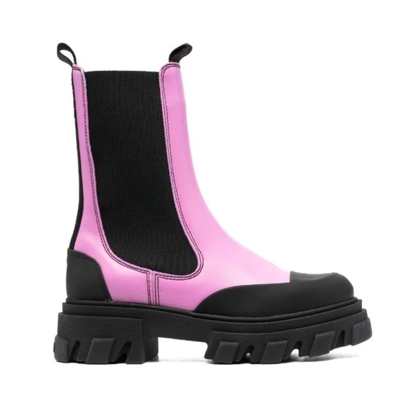 Ganni Shoes - Ganni Lug Sole Chelsea Boot Pink‎